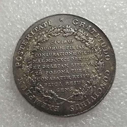 Старинни Занаяти 1793 Полска Чуждестранна Сребърен Долар Монета Възпоменателна Монета 2213