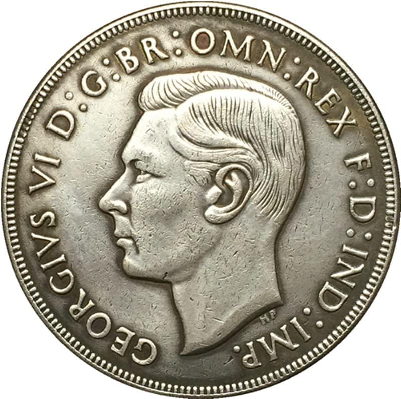 QINGFENG 1938 Австралийската Монета с Медна сребърно покритие Антични Монети Събиране на монети 38.6 мм