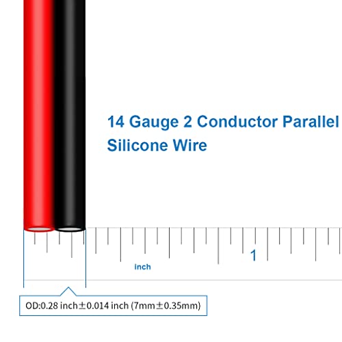 Комплект силиконови кабели BNTECHGO 14 Калибър 7 Цветовете на Всеки 5 метра Гъвкав Блокирани Луженый Меден проводник 14 AWG,
