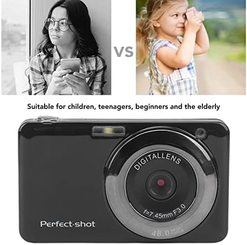 Преносима дигитална камера с екран от 2,7 инча, 8-кратно увеличение, 48-Мегапикселова HD-Цифрова камера за Видеоблогинга за начинаещи деца,