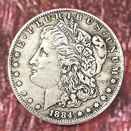 1884 Американската Копирни Монета Morgan Възпоменателна Монета Great American Ръчно изработени Творчески Забавен скитник Никелова Монета Служба Отговарят на нуждите на