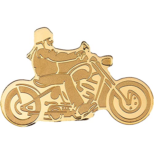 2023 DE Малка Златна монета PowerCoin Biker Специална форма, Златна монета 1$ Palau 0,5 Гр ., Антични финал