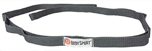 Статичен еластичен колан Body Sport – Трайни тъкани еластичен колан с гайки за практикуване на йога и домашен фитнес зала – за разтягане