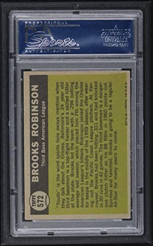 1961 Topps 572 All-Star Брукс Робинсън Балтимор Ориолс (Бейзболна картичка) PSA PSA 3.00 Ориолс