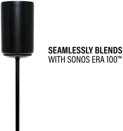 Регулируема по височина поставка за високоговорители Sanus за Sonos Era 100™ (Двойка) - WSSE1A2-B2 (черен)