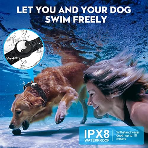 Нашийник за кучета с въздушна етикет, водоустойчив въздушна етикет IPX8.Нашийник за кучета, Мек Нашийник с въздушна биркой Apple с дебела