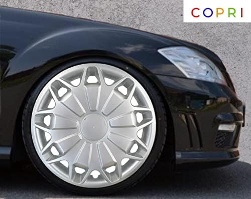 Комплект Copri от 4 Джанти Накладки 16-Инчов Сребрист цвят, Защелкивающихся на Главината, Подходящ За Toyota Prius, Yaris