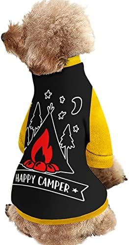 FunnyStar Camping Hair Don ' t Care Hoody с Принтом за Домашни Любимци и мек вълнен плат Пуловер, Гащеризон за Кучета и Котки с Дизайн