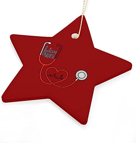 Бъдеща Медицинска Сестра Керамични Сувенири Звезда Коледна Украса На Коледна Елха, Висящи Украшение Цветни Коледна Украса