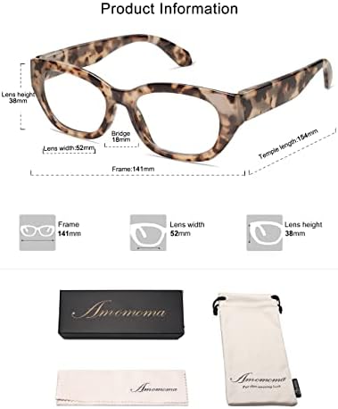 3 опаковки ретро квадратни очила за четене за жени, красиви, стилни четци с блокиране на синя светлина котешко око AM6080