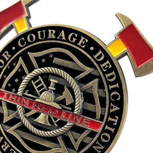 Монета Thin Red Line Firefighter Challenge Coin - Ние винаги ще участват в