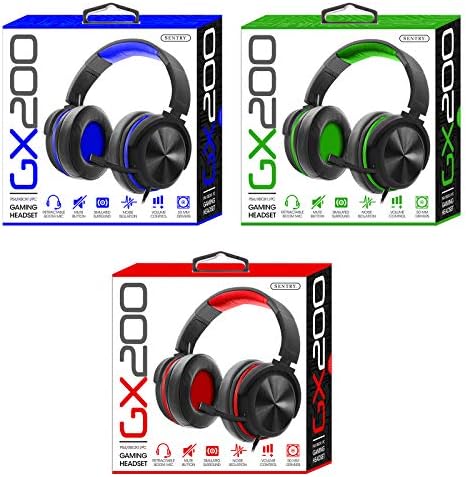 Детска слушалки Sentry Industries Inc. GX200 за PS4 / Xbox /PC - Цвят може да се различава (червено, зелено, синьо)
