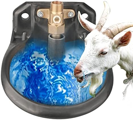 MILIFUN Пиенето за кози, Чаши за вода за овце, Купа за вода за добитъка с меден капак, Автоматична Пиенето за коне, Автоматична