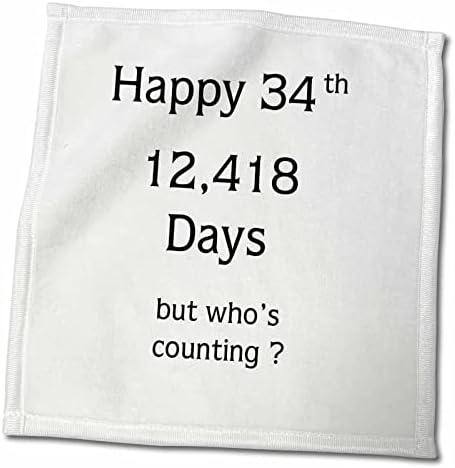 3D Принт под формата на забавни кърпи / хавлии Happy 34 честит рожден Ден или Годишнина - twl-214207-1)