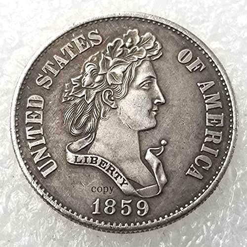 1859 Либърти Морган Реплика Възпоменателна Монета Американска Монета Ръчно изработени Стара Монета Интересна Услуга, За да отговори