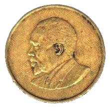 Почти не Циркулировавшая кенийската 5 - центовая монета 1968 година на издаване