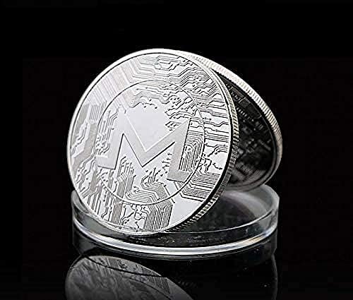 Monero Aida Криптовалюта Виртуална Валута сребърно покритие Монета Challenge Art Биткоин Щастливата Монета Подарък Колекция от Монети с Пластмасова