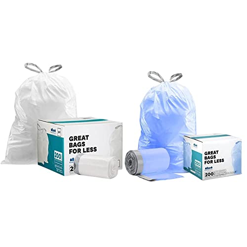 Пакети за боклук Plasticplace, обичай, съвместими с simplehuman (x) Code H, 8-9 литра, 30-35 литра, 18,5 х 28, 200 грама и е съвместим