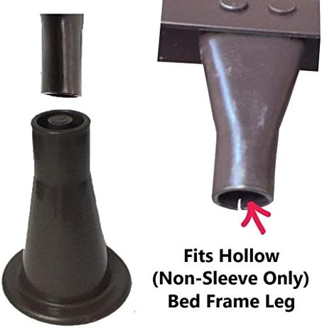 JSP Manufacturing Черни пластмасови крачета рамката на леглото 3-5 / 8 / пълзяща краче | сменяеми крака във формата на висок конус