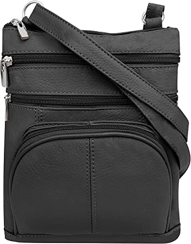 Чанта през рамо от естествена кожа Roma X-Large, С Множество Джобове, Регулируема каишка, XL