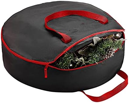 Кутия за съхранение на Коледни орнаменти, за здрава Сезонни дрехи с дръжки и изящни чанта за съхранение на венци джоб, чанта за съхранение