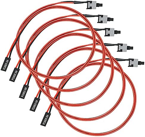 JN-YOURS 2-Пинов захранващ кабел за КОМПЮТЪР Бутон за включване/изключване ATX Компютърния преминете Тел Ключ за рестартиране на
