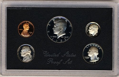 Набор от монети 1983 г., с покритие Proof 5 в Оригиналната Правителствена опаковка Proof