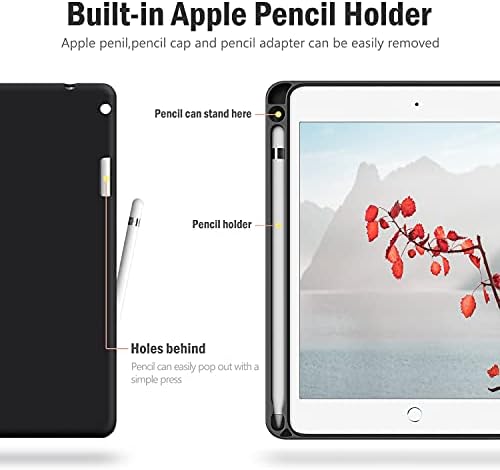 калъф auaua за iPad Mini 5 от 5-то поколение 2019, калъф-поставка Mini 4 7,9 инча с държач за Моливи, Автоматичен режим на