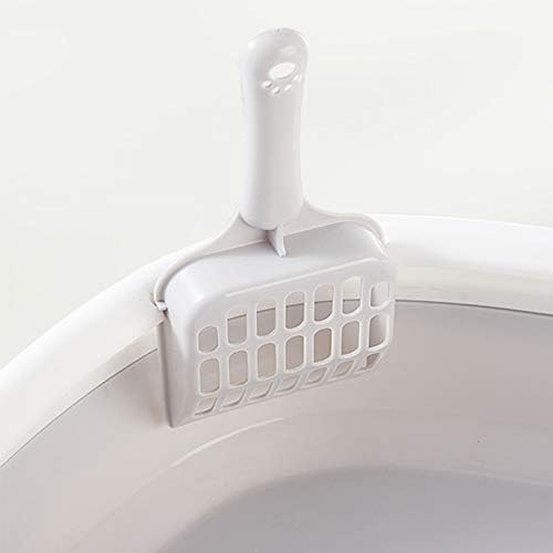 CGRQSSTSQ Открит котешката с лъжица и щитообразным кошачьим тоалетна ПП е здрав, подвижна конструкция, полузакрытыми машина за почистване