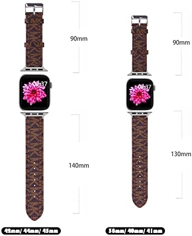 Дизайнерски Луксозни Кожени каишки за часовници, Съвместими с Apple Watch Band 38 мм 40 мм 41 мм 42 мм 44 мм 45 мм Series 7 6 5 4 3 2 1 SE