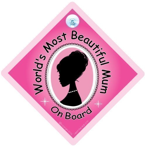 МИЛА iwantthatsign.com Най-красивият В света Знак Майка на борда, е Знак за колата и за мама, Красива мама, Стил знак за Бебе на