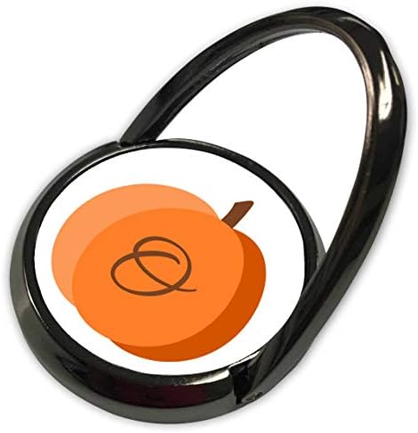 3dRose Печат City - Типография - Курсивная монограм O Вътре orange тиква на бял фон. - Телефонно обаждане (phr_322878_1)