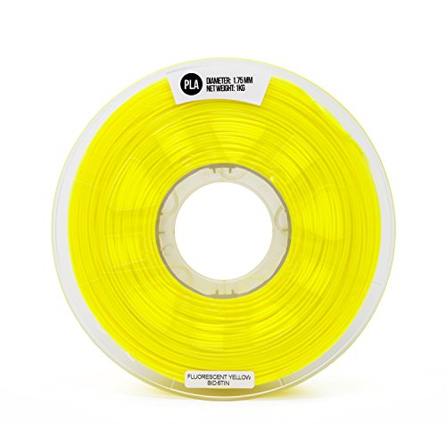 Конци Gizmo Dorks 1,75 мм PLA 1 кг / 2,2 кг за 3D-принтери, Флуоресцентно жълто (UV-радиация)