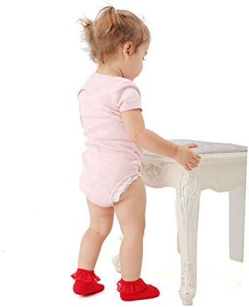 EPEIUS/ Дантелени чорапи с волани и проушинами за новородени/Кърмачета/Деца/Малки момичета (опаковка от 2/3/4/6)
