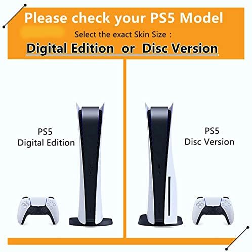 MOTOT FXCON за PS5 Skin Disc Edition & Digital Edition на Конзолата и контролера винил джоба, защитен от надраскване, съвместим с 48321,