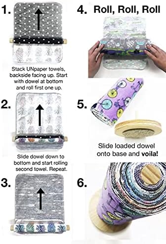 Домашни кърпи за Многократна употреба от Органичен Памук, 24 Дъгата на опаковки от Хартия крафт инструмент в пакет (0000)