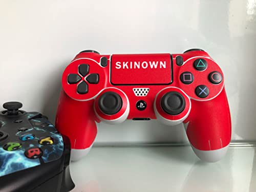 Защитно покритие SKINOWN Skin Sticker за контролер PS4 Playstation Full Body Червен Цвят