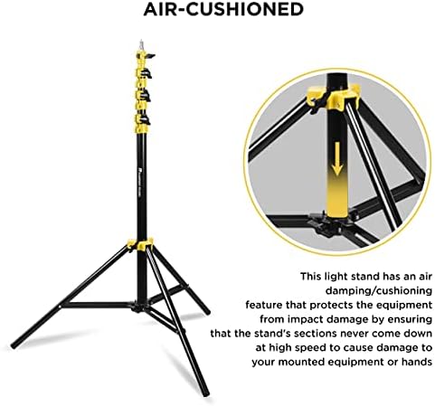 Flashpoint 9,5' с кодиране жълт цвят, тежкотоварни поставка за снимане на въздушна възглавница Pro, този преносим статив за снимане,