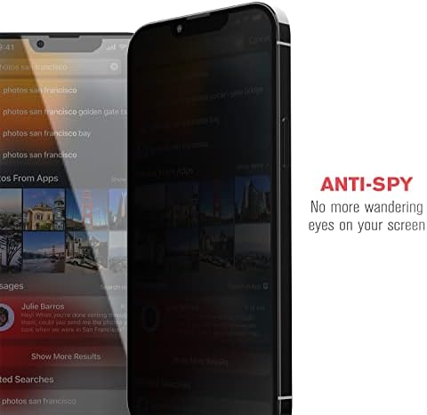 Защитно фолио за екран от закалено стъкло Vena 2-Way Privacy, която е съвместима с Apple iPhone 13 Pro Max (6,7 инча) / iPhone 14