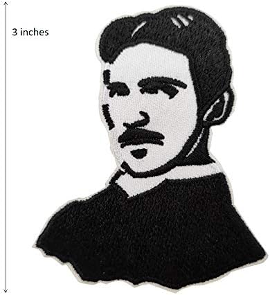 Сладък Нашивка 3 Никола Тесла с бродирани Трафаретом Желязо на Нашивке, зашит към заявлението Учен
