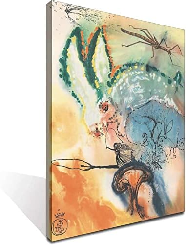Салвадор Дали Венера Пеперуда Плакат Картина на Платно, с монтиран на стената Арт Принт Начало Декор 16x20 см (40x50 см)