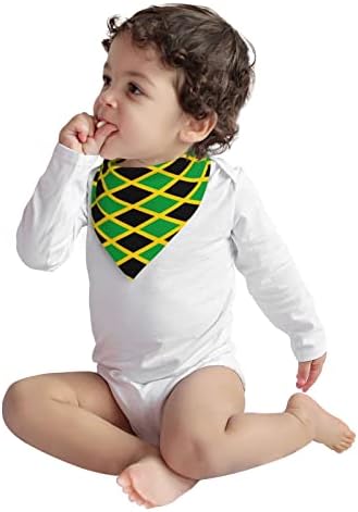Памучни Бебешки Лигавници Augenstern Флаг Ямайка Карибски Детска Кърпа Лигавници За Никнене На Млечни Зъби Хранително-Вкусовата