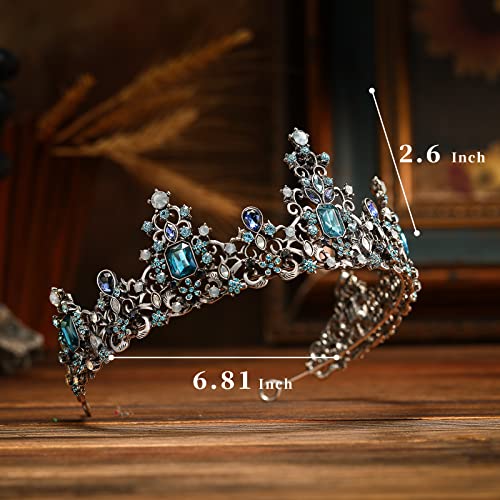 Реколта Crown MMK в бароков стил за жени - Диадеми и Короната за жени - Короната на Принцеса за момиченца на Хелоуин/Коледа/Бала,