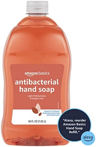 Антибактериален Течен сапун за ръце Basics Зареждане, Лек Овлажнител, Без триклозана, Цитрусови плодове, 56 течни унции (по-рано Solimo)