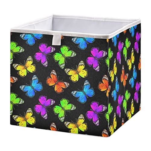 Пъстри Пеперуди, Кутия за съхранение на кубчета, Сгъваеми кутии за съхранение, Водоустойчив кош за играчки, Органайзер за кубчета,