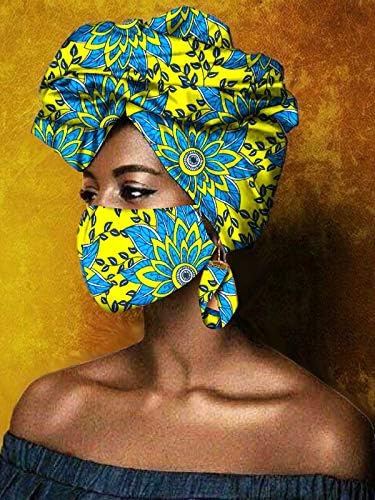 Африканска превръзка на главата от восък и памук, превръзка на главата, африка кърпичка с принтом Анкара, шарена Кърпа, на съответните принту