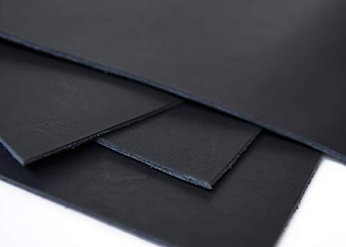 Черен Цвят Растительно-Кафява Кожа с Дебелина 3.0 мм, Полнозернистая, Ръчна изработка, Материали от Естествена Телешка Кожа