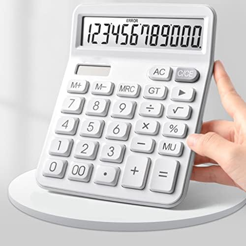 Бизнес калкулатор MJWDP с 12-фигурални дисплей, по-Голям екран, Калкулатор с двоен източник на захранване, настолен калкулатор