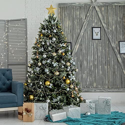 Abaodam Коледен Декор Блестящ Мини-Звезда Коледно Дърво Topper Звезда Върхът на Дървото на Звездното Бижу за Празнична Декорация