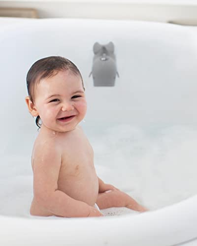 Подаръчен комплект Skip Hop Baby Bath Важното с баня 3 в 1, капак за чучур и Ополаскивателем, Moby Blue